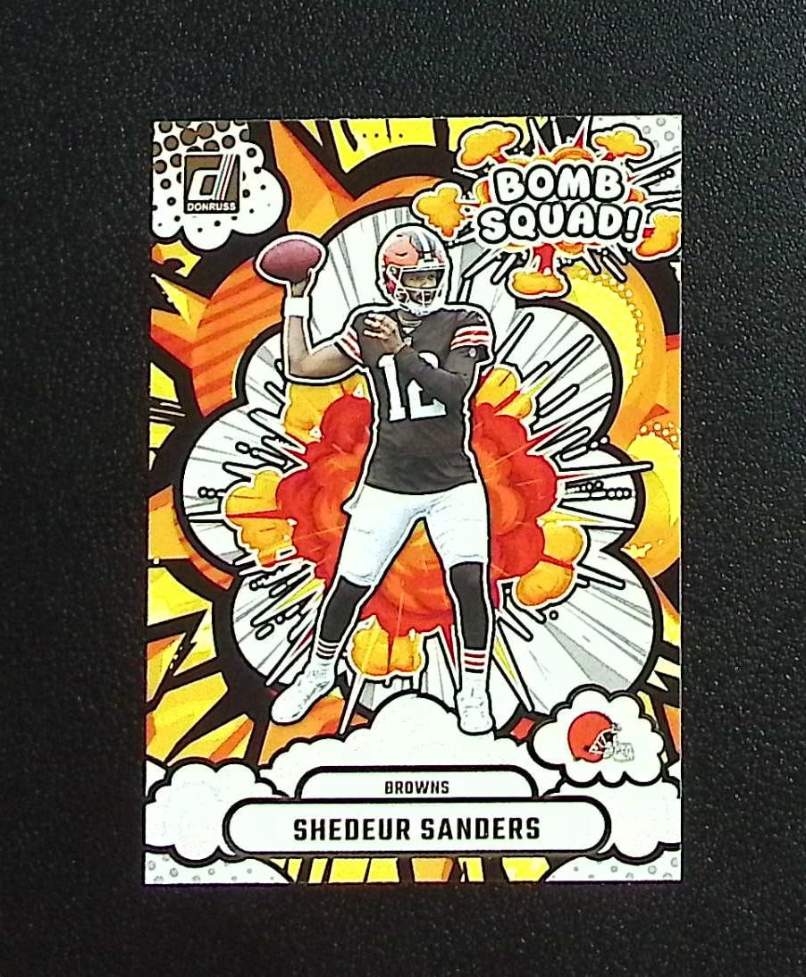 Shedeur Sanders Rookie Bomb Squad 2025 Donruss #BS-SSS Cleveland Browns: Panini, Donruss Optic, & Donruss Select, Prizm, Mosaic, Contenders, Zenith, Phoenix, Illusions, Absolute, Rookie NFL Sports Trading Cards, SP, SSP, Cards, Football Cards for Sale Near Me, Superbowl & 