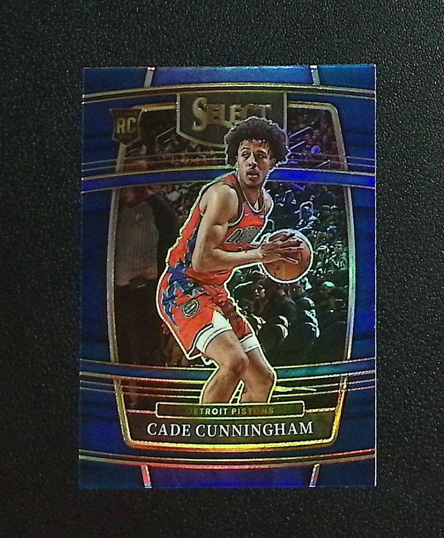 Cade Cunningham Rookie Card Blue Prizm 2021-22 Select #11 Detroit Pistons: Panini, Donruss Optic, Donruss Select, Prizm, Mosaic, Contenders, Revolution, Phoenix, NBA Hoops, Rookie NFL Sports Trading Cards, Silver, SP, SSP, Wave Prizms, Numbered Cards, Basketball sports Cards
