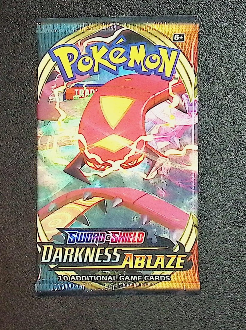 Pokemon Sword and Shield Darkness Ablaze 10 Card Booster Pack, Charizard, Pikachu, Holo Rare Cards (1 of 1)