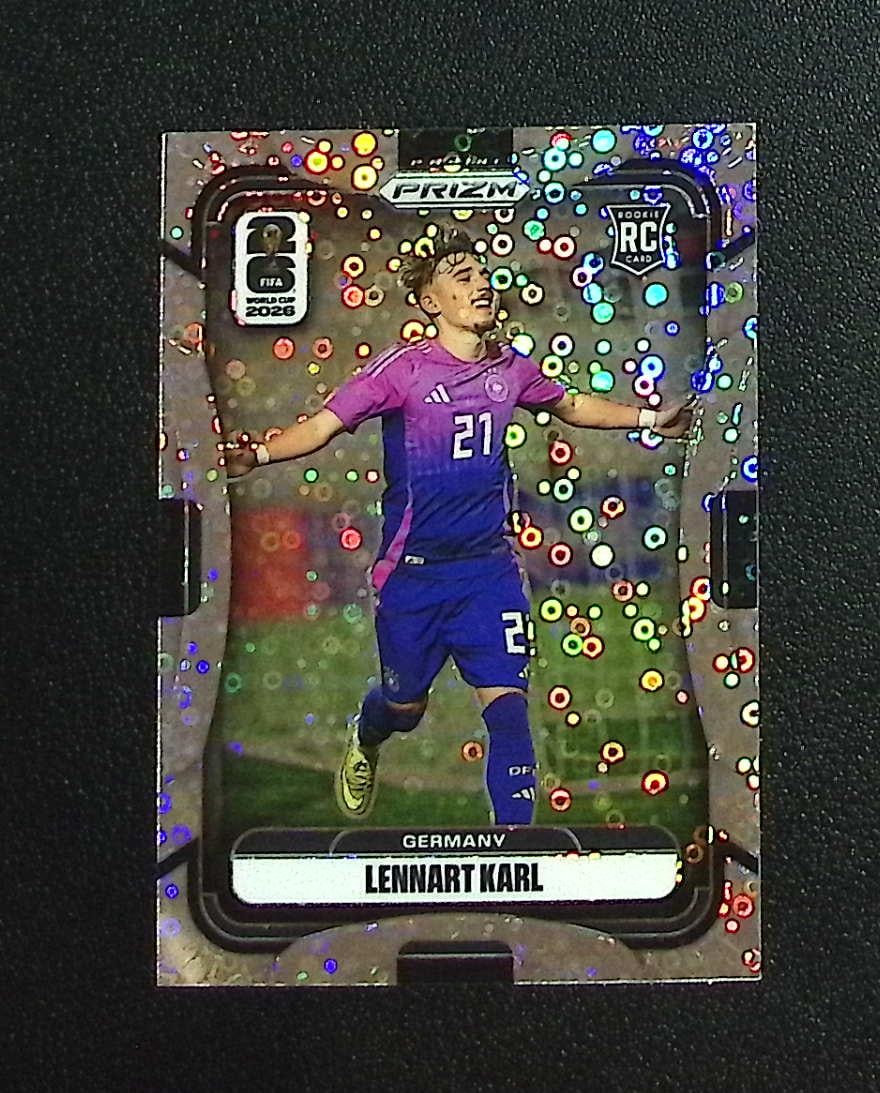 Lennart Karl Rookie Disco Prizm 2026 Prizm FIFA World Cup #58 Germany: Panini Soccer Select, Prizm, Mosaic, Contenders, Revolution, Phoenix, FIFA World Cup, Soccer Rookie FIFA Sports Trading Cards, Silver, SP, SSP, Wave Prizms, Numbered Cards, Soccer sports Cards for Sal