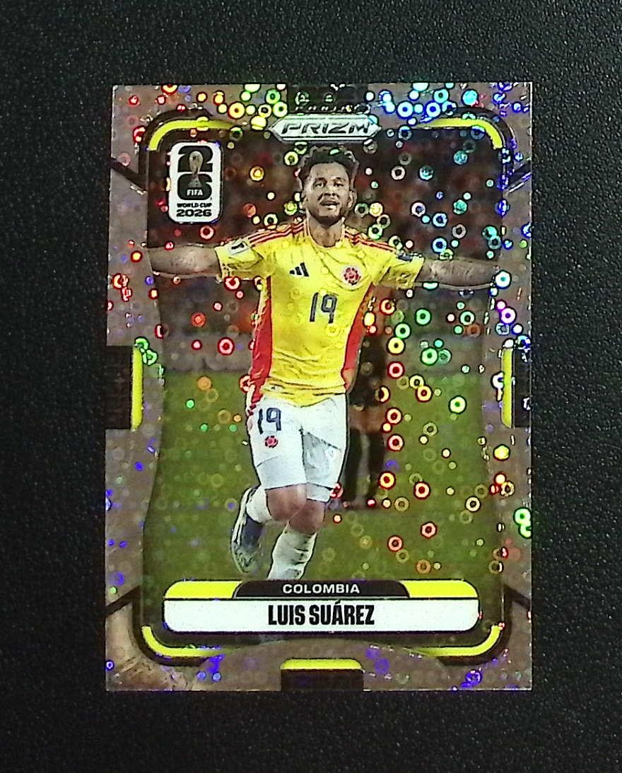 Luis Suarez Disco Prizm 2026 Prizm FIFA World Cup #186 Colombia: Panini Soccer Select, Prizm, Mosaic, Contenders, Revolution, Phoenix, FIFA World Cup, Soccer Rookie FIFA Sports Trading Cards, Silver, SP, SSP, Wave Prizms, Numbered Cards, Soccer sports Cards for Sal