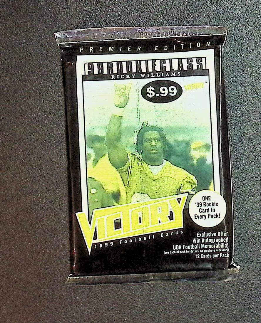 1999 Upper Deck Victory Premier Edition Vintage Football Card Retail Box Pack, NFL Trading Cards: Upper Deck Football NFL Trading & Sports Cards, Brett Favre Rookie Card, John Elway, Bo Jackson, Jerry Rice, Dan Marino, Deion Sanders, Old Sports Cards for Sale Near Me, Vintage Valuable Auction Comm