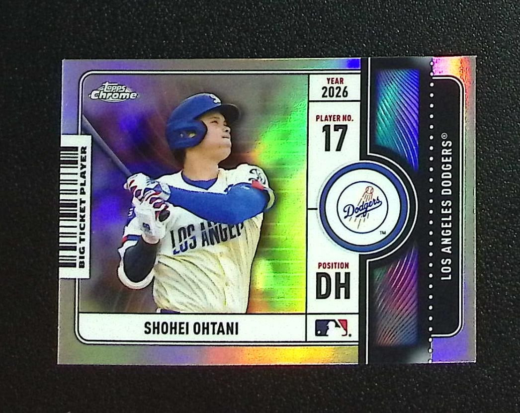 Shohei Ohtani Big Ticket Player 2026 Topps Chrome #BTP-3 Los Angeles Dodgers: Topps, Bowman, & Fanatics Baseball MLB Trading & Sports Cards, Sports Cards for Sale Near Me, World Series & Hall of Fame Players Memorabilia, Refractors, X-Fractors, Numbered, SP, SSP, Valuable Aucti