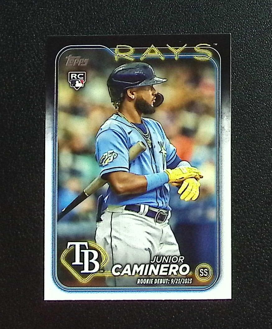 Junior Caminero Rookie Card 2024 Topps Update #US223 Tampa Bay Rays: Topps, Bowman, & Fanatics Baseball MLB Trading & Sports Cards, Sports Cards for Sale Near Me, World Series & Hall of Fame Players Memorabilia, Refractors, X-Fractors, Numbered, SP, SSP, Valuable Aucti