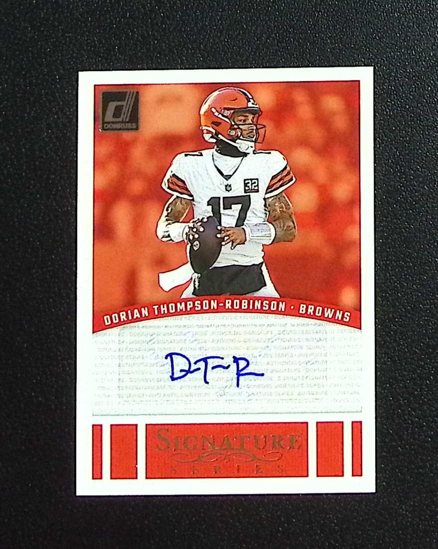 Dorian Thompson-Robinson Auto 2024 Donruss #SSE-DTR: Panini, Donruss Optic, & Donruss Select, Prizm, Mosaic, Contenders, Zenith, Phoenix, Illusions, Absolute, Rookie NFL Sports Trading Cards, SP, SSP, Cards, Football Cards for Sale Near Me, Superbowl & 