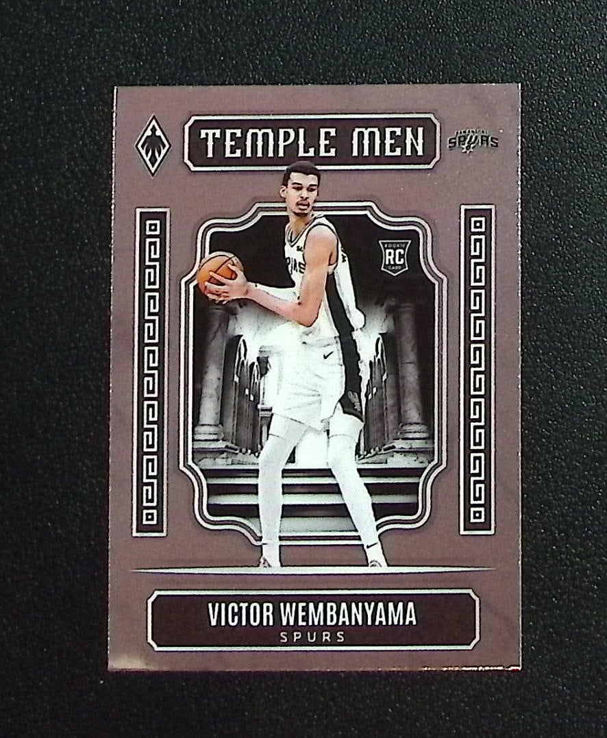 Victor Wembanyama Rookie Card Temple Men 2023-24 Panini Phoenix #7 Spurs: Panini, Donruss Optic, Donruss Select, Prizm, Mosaic, Contenders, Revolution, Phoenix, NBA Hoops, Rookie NFL Sports Trading Cards, Silver, SP, SSP, Wave Prizms, Numbered Cards, Basketball sports Cards