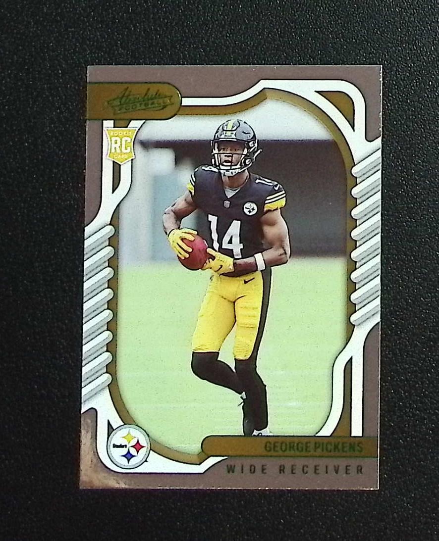 George Pickens Rookie Green Foil 2022 Absolute #123 Steelers, Cowboys: Panini, Donruss Optic, & Donruss Select, Prizm, Mosaic, Contenders, Zenith, Phoenix, Illusions, Absolute, Rookie NFL Sports Trading Cards, SP, SSP, Cards, Football Cards for Sale Near Me, Superbowl & 