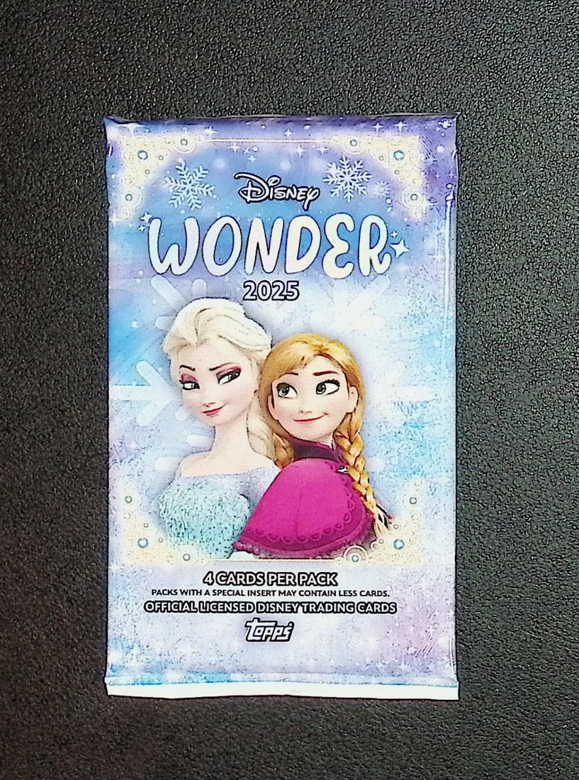 2025 Topps Disney Wonder Mega Box Pack: Disney Topps Trading Cards of Movies & Television Shows, Refractors, Ray Waves, Numbered Rare Cards. Darth Vader, Luke Skywalker, Princess Leia, Mandalorian, Yoda, Grogu, Han Solo, Rebellion, Imperial