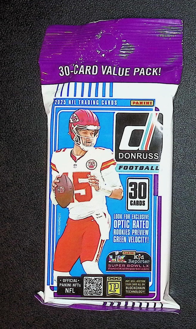 2025 Donruss Football HANGER VALUE FAT PACK - Cam Ward, Emeka Egbuka, Ashton Jeanty, Travis Hunter,: Donruss Football NFL Trading & Sports Cards, Rookie Cards in this set are Cam Ward, Emeka Egbuka, Ashton Jeanty, Travis Hunter, Omarion Hampton, Rated Rookie, Downtown SSP, Sports Cards for Sale Near 