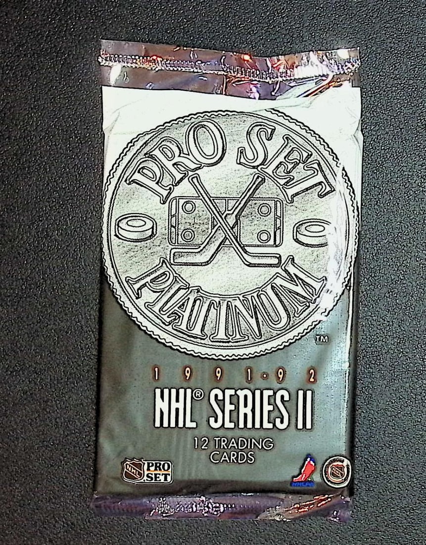 1991-92 Pro Set Platinum Series 2 Vintage Hockey Card Factory Sealed Retail Box Pack (1 of 1)