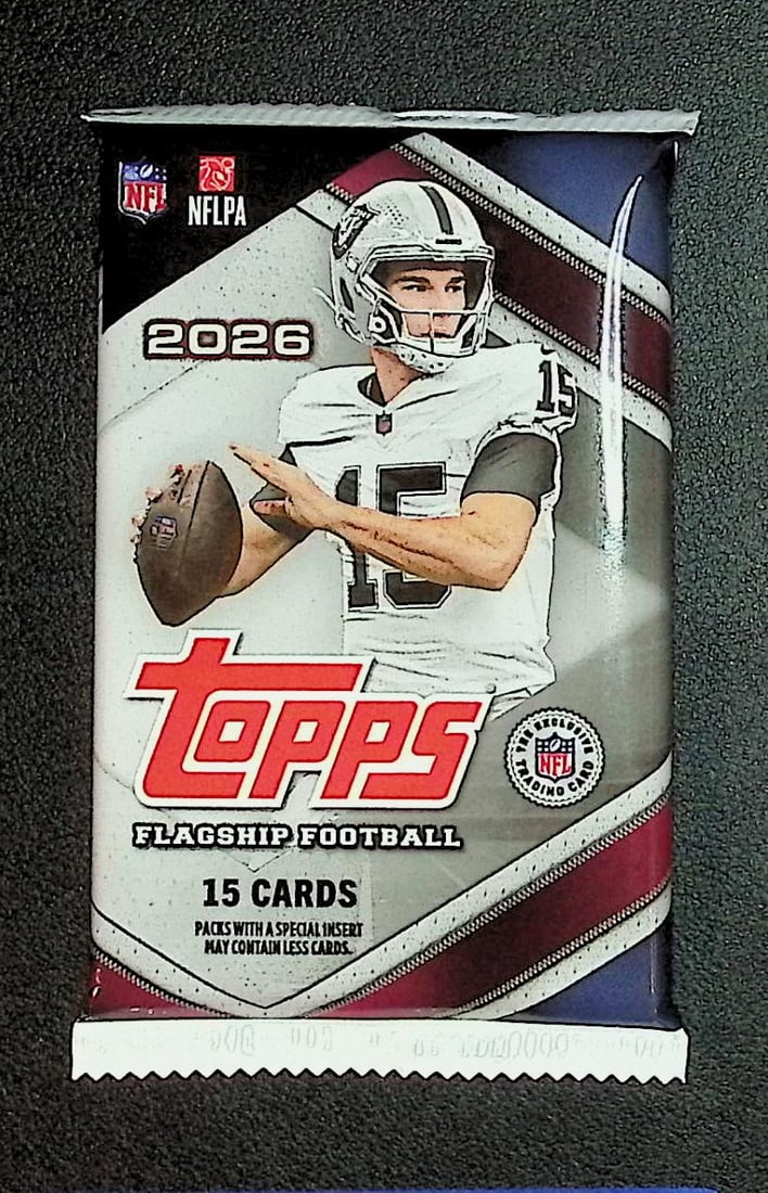 2026 Topps Flagship Football MEGA Box Pack: Topps Football NFL Trading & Sports Cards, Refractors, Prism Refractors, X-Fractors, Sports Cards for Sale Near Me, Super Bowl & Hall of Fame Players, Autographs, SP, SSP, Valuable Auction Memorabilia