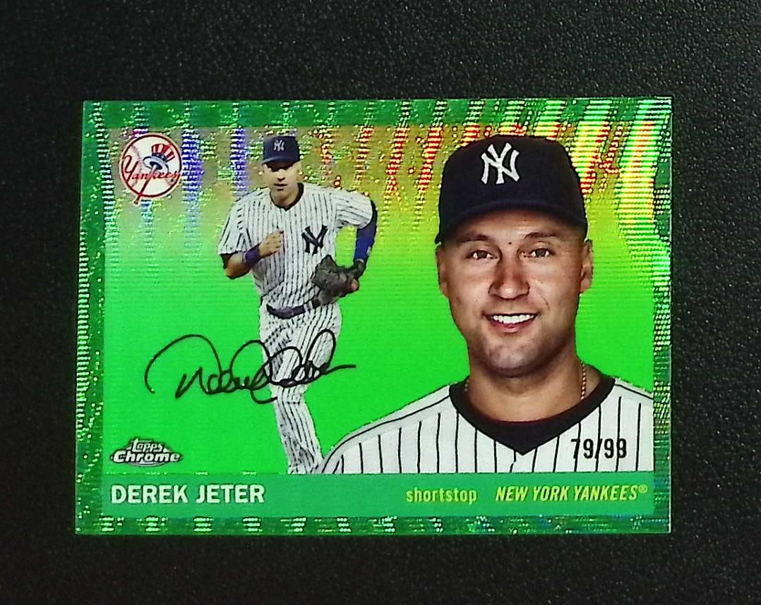 Derek Jeter Green Wave Refractor /99 2025 Topps Chrome Platinum #458 Yankees: Topps, Bowman, & Fanatics Baseball MLB Trading & Sports Cards, Sports Cards for Sale Near Me, World Series & Hall of Fame Players Memorabilia, Refractors, X-Fractors, Numbered, SP, SSP, Valuable Aucti