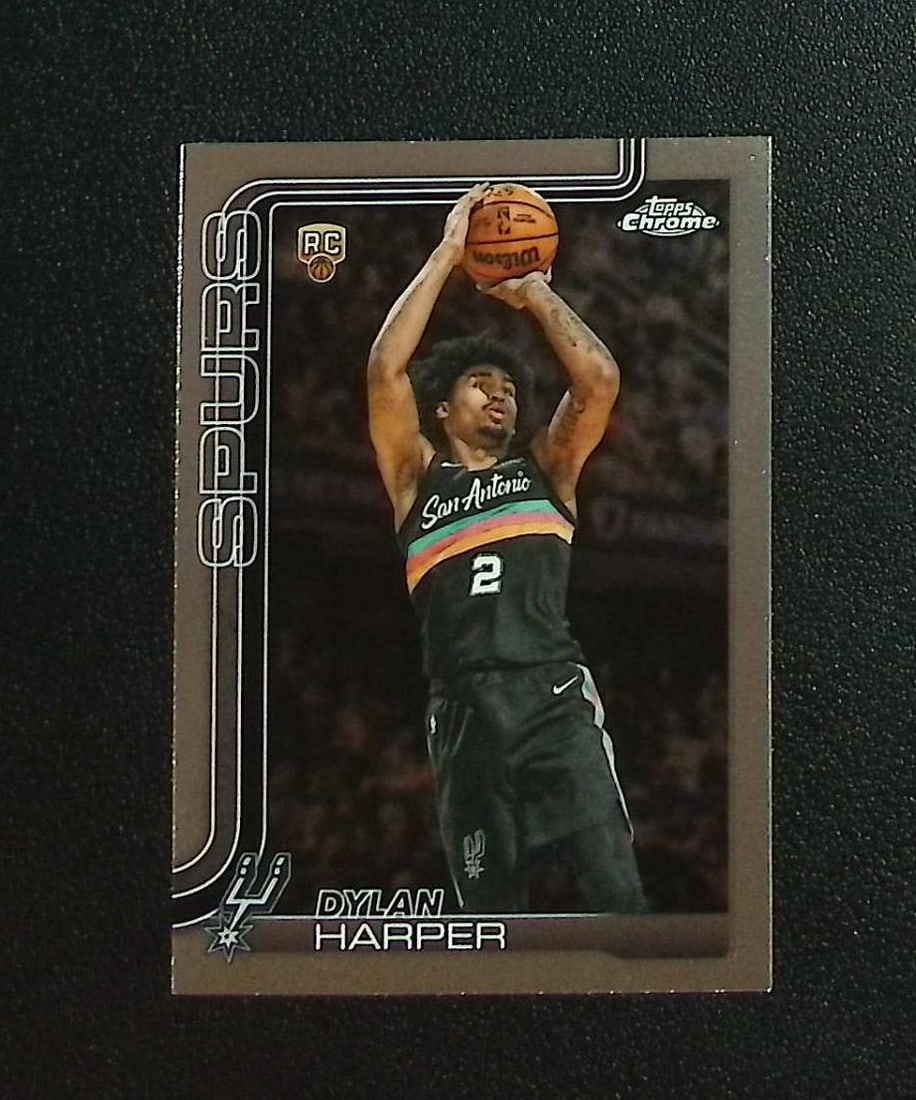 Dylan Harper Rookie Card 2025-26 Topps Chrome Update #152 San Antoino Spurs: Topps & Bowman Basketball NBA Trading & Sports Cards, Sports Cards for Sale Near Me, Chrome, Refractor, SP, SSP, Valuable Auction Memorabilia Lots Sold On Line, NBA Championship & Hall of Fame Player 