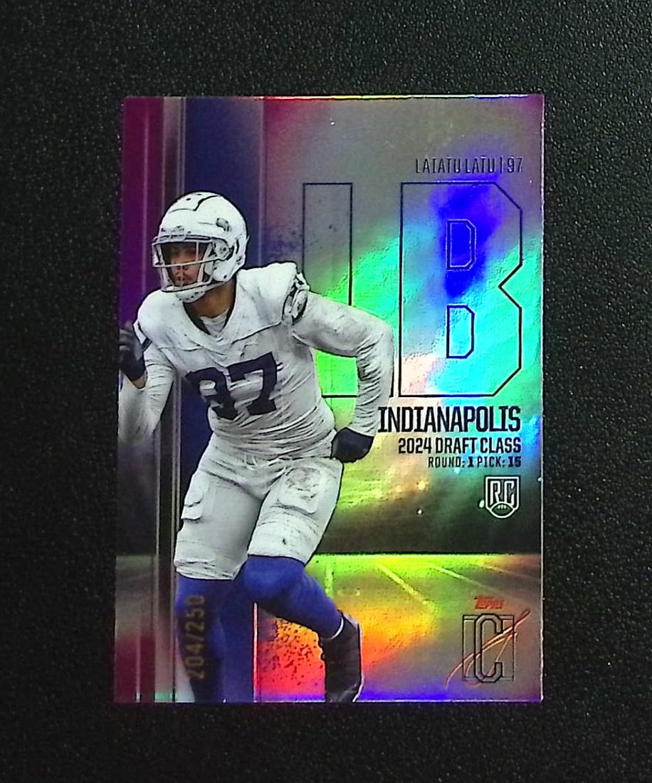Laiatu Latu Rookie Magenta Chrome /250 2025 Topps Signature Class #RCV-58 Colts: Topps & Bowman Football NFL Trading Sports Cards, Sports Cards for Sale Near Me, Super Bowl & Hall of Fame Player Cards, Resurgence, Composite, SP, SSP, Valuable Auction Memorabilia Lots For Sale On L