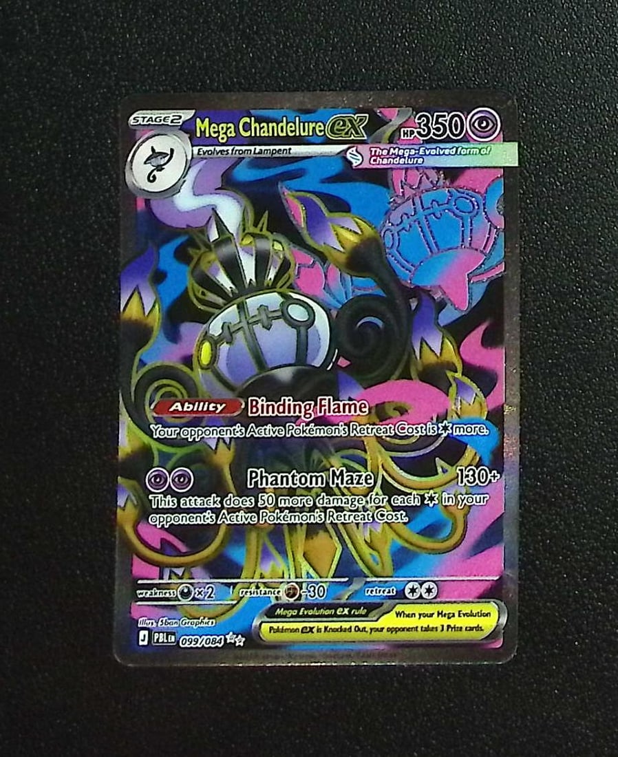 Pokemon Pitch Black Mega Chandelure Ex Ultra Rare #99 (1 of 2)