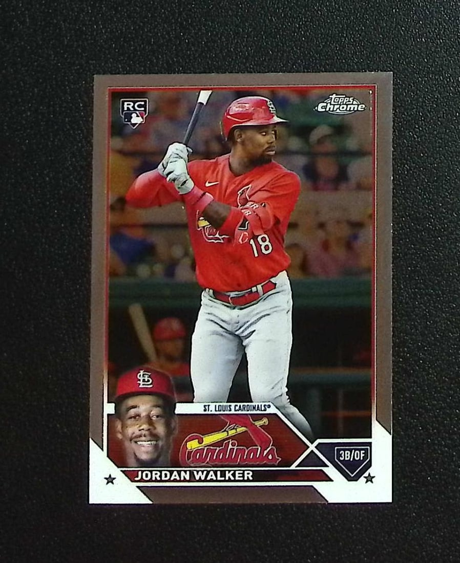 Jordan Walker Rookie Card 2023 Topps Chrome #209 St. Louis Cardinals: Topps, Bowman, & Fanatics Baseball MLB Trading & Sports Cards, Sports Cards for Sale Near Me, World Series & Hall of Fame Players Memorabilia, Refractors, X-Fractors, Numbered, SP, SSP, Valuable Aucti