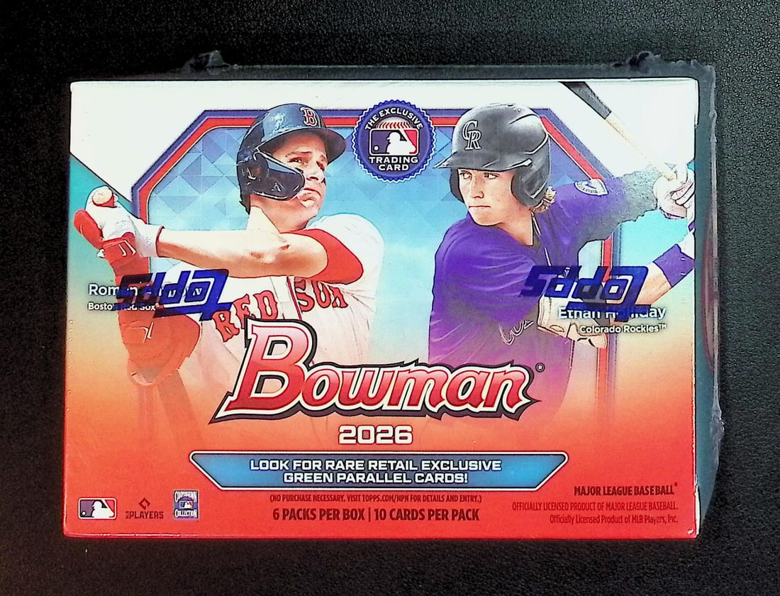 2026 Bowman Baseball Cards BLASTER BOX, Roman Anthony Rookie Card, Konnor Griffin Prospect: Set Rookies Include: Cooper Flagg, Kon Knuepple, V.J. Edgecombe, & Carter Bryant. Bowman Basketball NBA Trading & Sports Cards, Sports Cards for Sale Near Me, Champion and Hall of Fame Players, Auctio