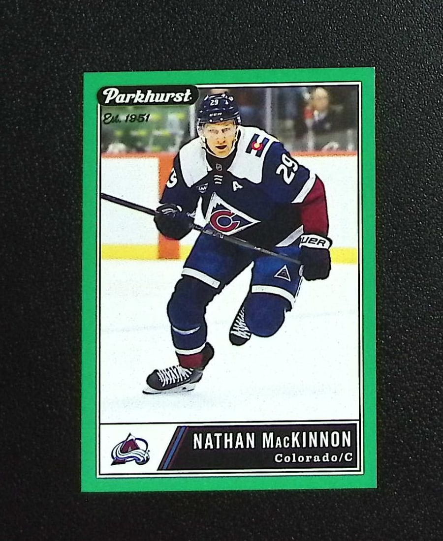 Nathan MacKinnon Emerald Ice /51 2025-26 Parkhurst #144 Colorado Avalanche: Upper Deck NHL Hockey Trading & Sports Cards, Sports Cards for Sale Near Me, Stanley Cup & Hall of Fame Players, Valuable Auction Memorabilia Lots for Sale On Line