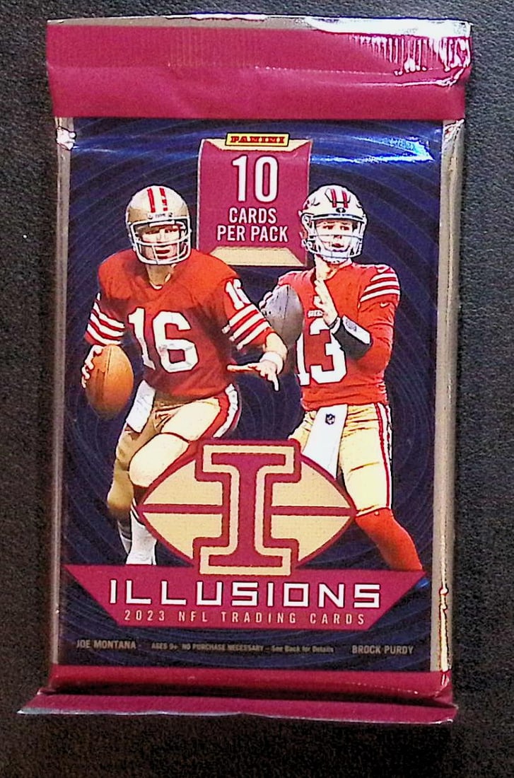 2022 Panini Illusions Football Card Hanger Value Pack, Sports Cards, Football Cards: Panini Illusions Football NFL Trading & Sports Cards, Sports Cards for Sale Near Me, Brock Purdy, Josh Allen, Patrick Mahomes, Aaron Rodgers, Joe Burrow, JaMarr Chase, Auction Football Lots for Sale o