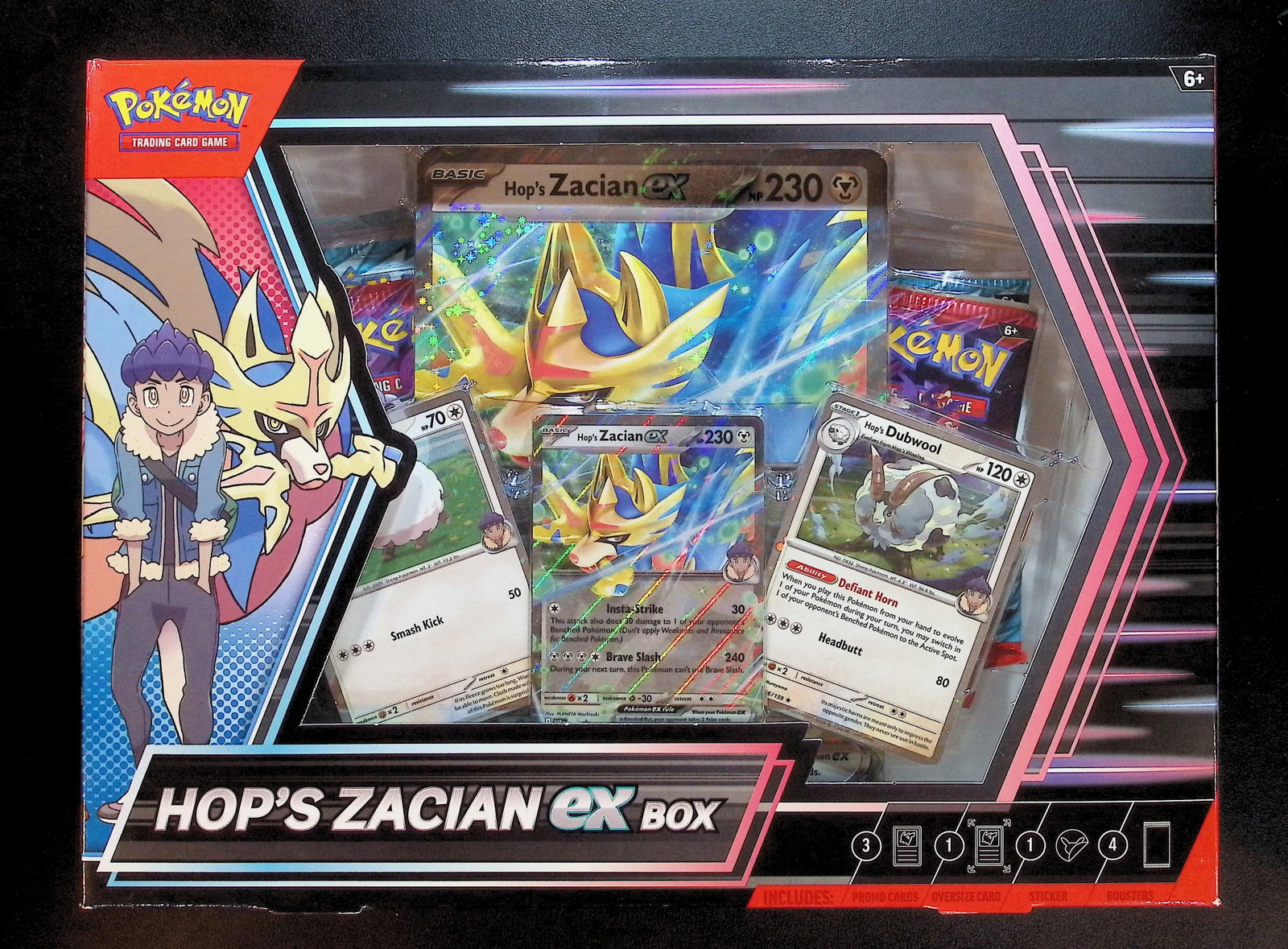 Pokemon Hop's Zacian ex Box - 4 Booster Packs, 1 Foil Promo, 2 Foil Cards, 1 Photo Sticker: Pokemon Mega Charizard ex Special Collection Box - 5 Booster Packs, 2 Foil Promo Charmander & Charmeleon, & 1 Oversized Lenticular Charizard Ex. Pokemon Trading Card Game Cards, Charizard, Pikachu, Me