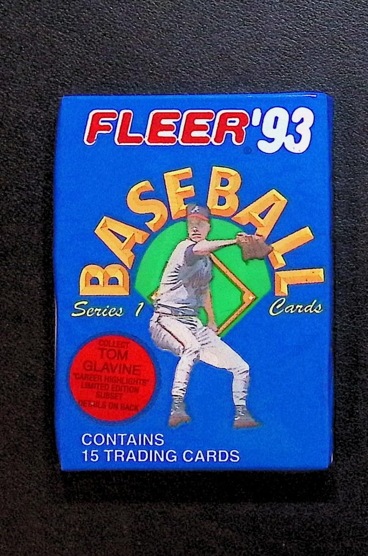 1993 Fleer Series 1 Baseball Vintage Baseball Card Retail Box Pack, MLB Trading Cards (1 of 1)