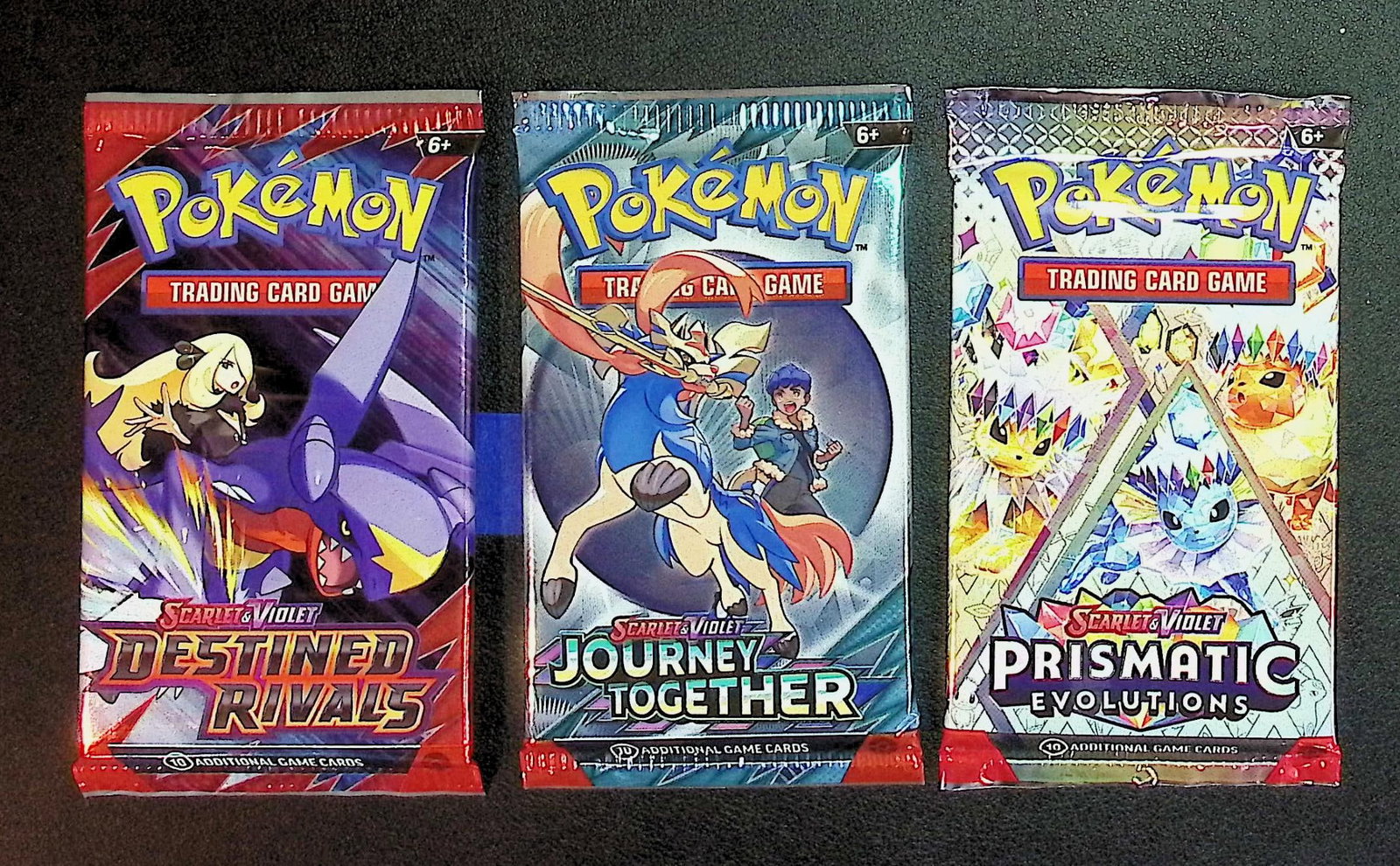 3 COUNT: 1 - Pokemon Journey Together, 1 - Destined Rivals, & 1 - Prismatic Evolutions Booster Packs (1 of 1)