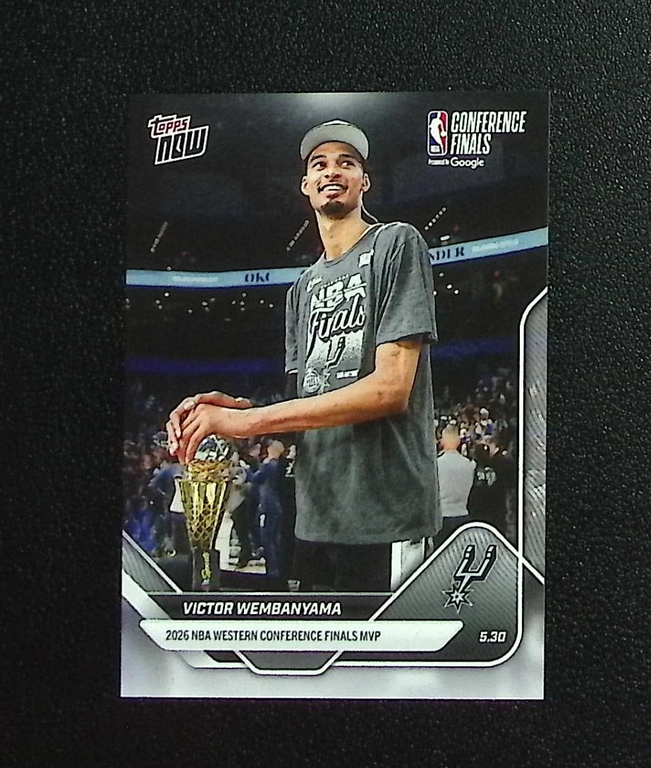 Victor Wembanyama Conference Finals MVP 2026 Topps Now #324 San Antonio Spurs: Topps & Bowman Basketball NBA Trading & Sports Cards, Sports Cards for Sale Near Me, Chrome, Refractor, SP, SSP, Valuable Auction Memorabilia Lots Sold On Line, NBA Championship & Hall of Fame Player 