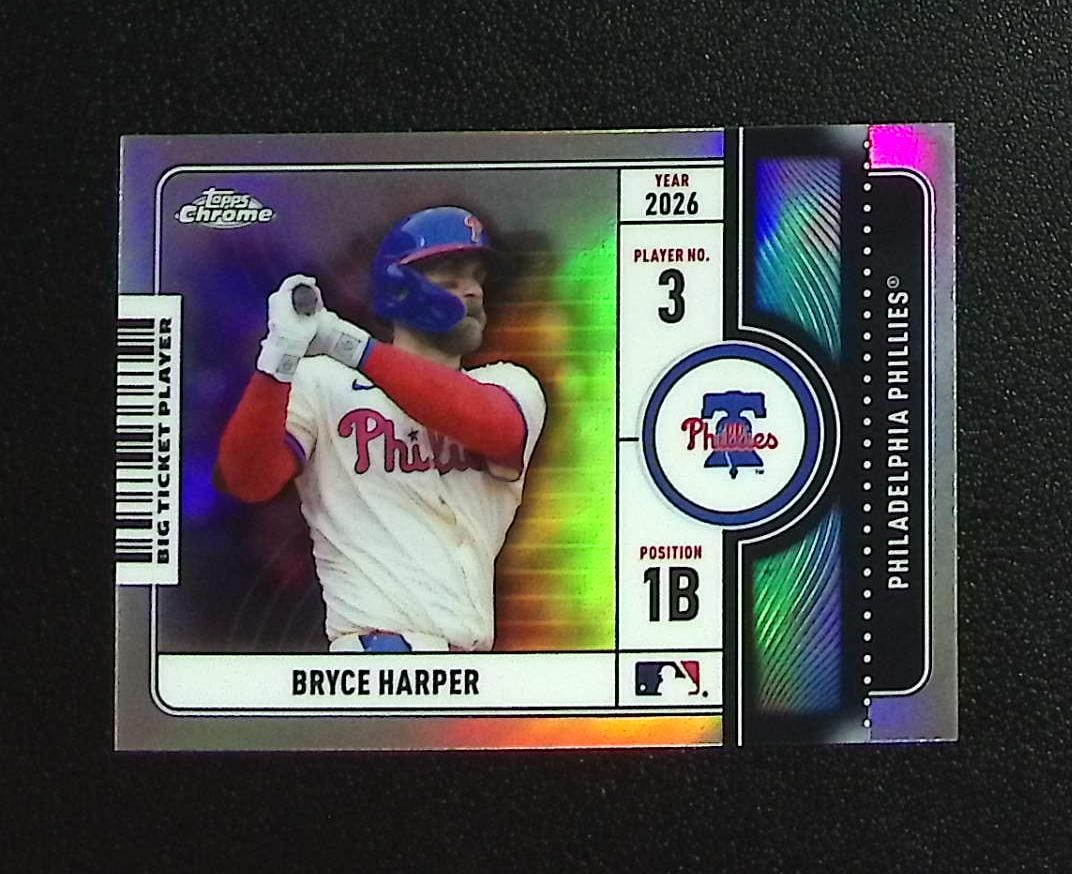 Bryce Harper Big Ticket Player 2026 Topps Chrome #BTP-19 Philadelphia Phillies (1 of 2)