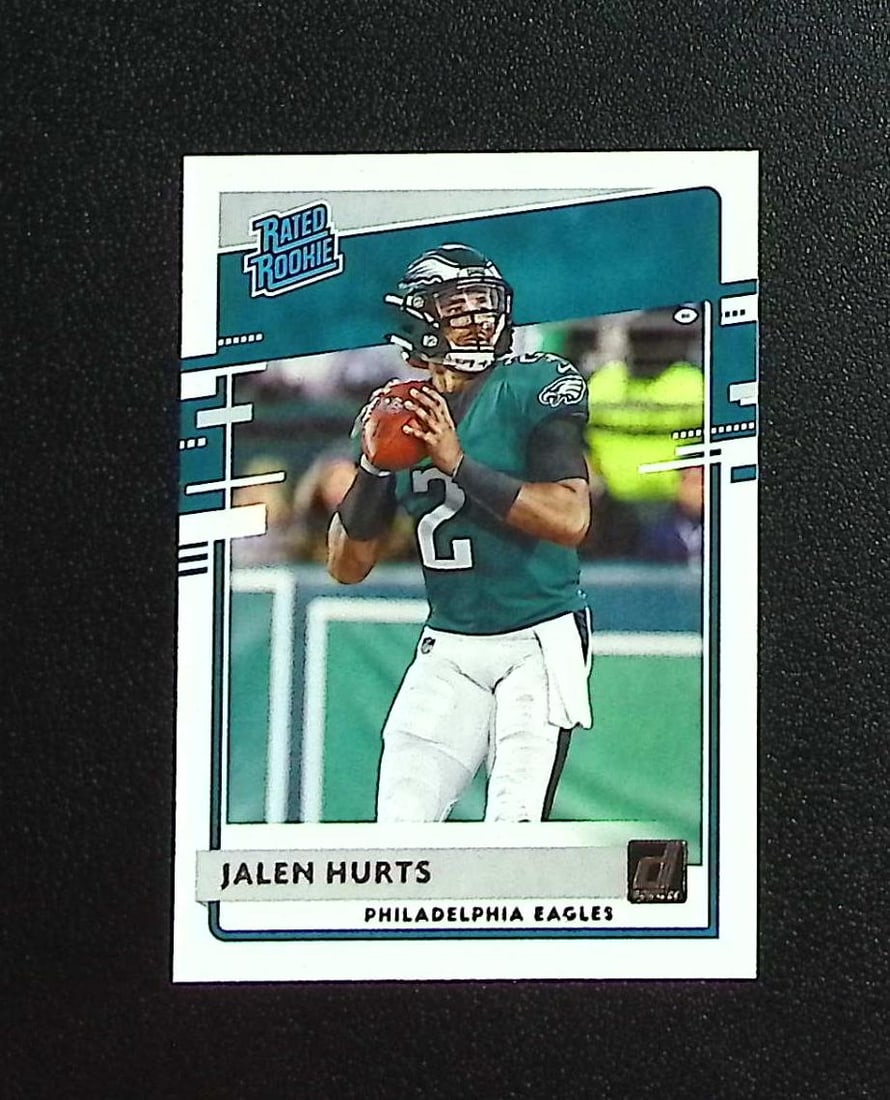 Jalen Hurts Rookie Card 2020 Donruss #314 Philadelphia Eagles: Panini, Donruss Optic, & Donruss Select, Prizm, Mosaic, Contenders, Zenith, Phoenix, Illusions, Absolute, Rookie NFL Sports Trading Cards, SP, SSP, Cards, Football Cards for Sale Near Me, Superbowl & 