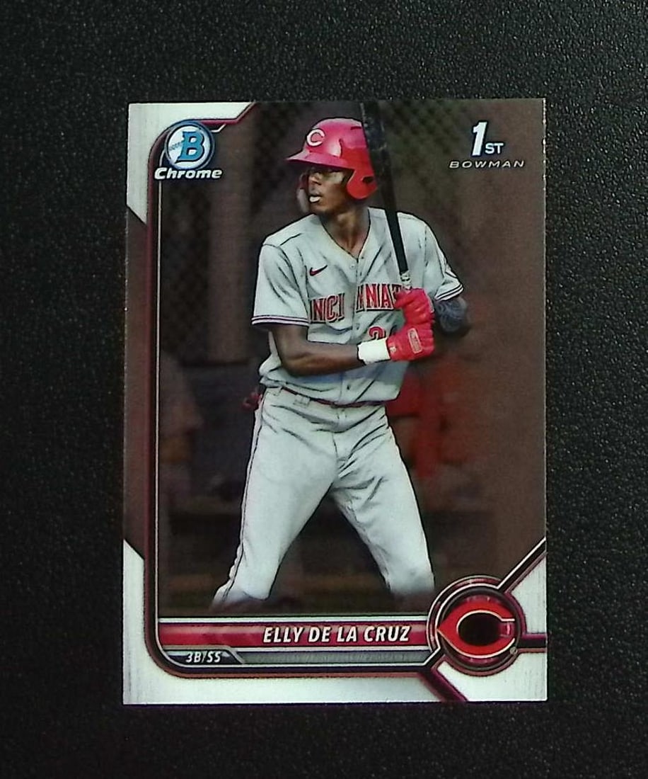 Elly De La Cruz 1st Bowman Chrome 2022 Bowman #BCP-50 Cincinnati Reds: Topps, Bowman, & Fanatics Baseball MLB Trading & Sports Cards, Sports Cards for Sale Near Me, World Series & Hall of Fame Players Memorabilia, Refractors, X-Fractors, Numbered, SP, SSP, Valuable Aucti