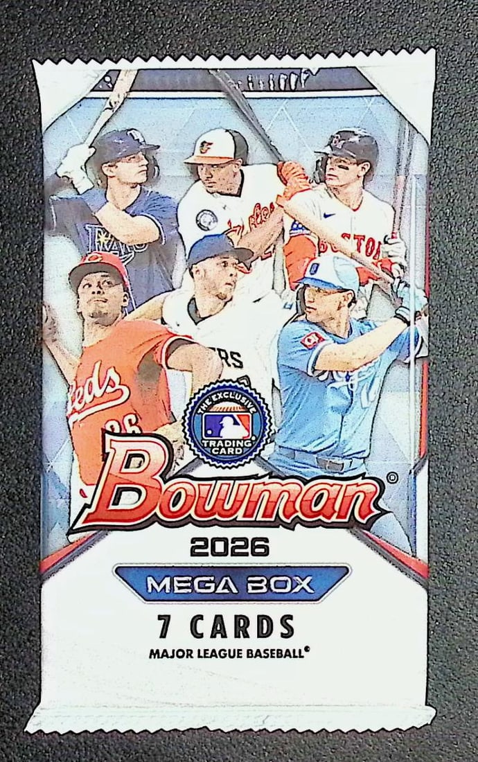 2026 Bowman Baseball Cards MEGA BOX PACK, Roman Anthony Rookie Card, Konnor Griffin Prospect: Set Rookies Include: Cooper Flagg, Kon Knuepple, V.J. Edgecombe, & Carter Bryant. Bowman Basketball NBA Trading & Sports Cards, Sports Cards for Sale Near Me, Champion and Hall of Fame Players, Auctio