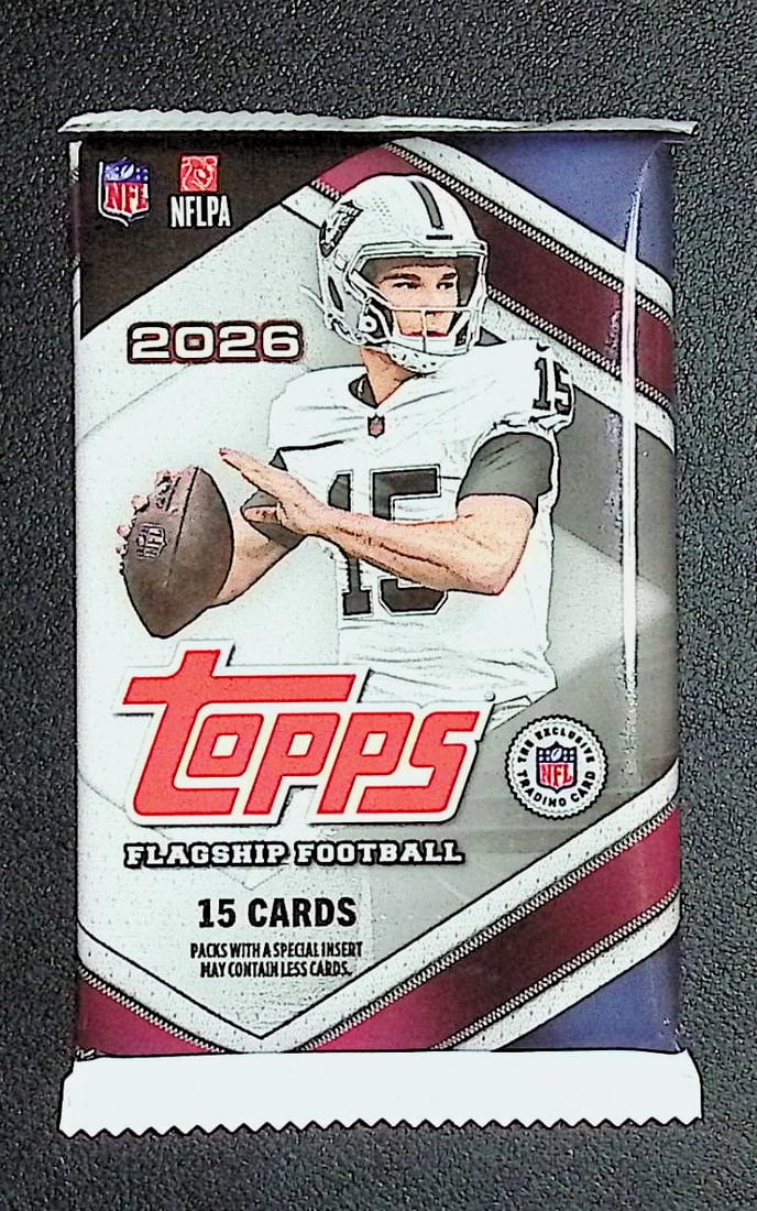 2026 Topps Flagship Football MEGA Box Pack: Topps Football NFL Trading & Sports Cards, Refractors, Prism Refractors, X-Fractors, Sports Cards for Sale Near Me, Super Bowl & Hall of Fame Players, Autographs, SP, SSP, Valuable Auction Memorabilia