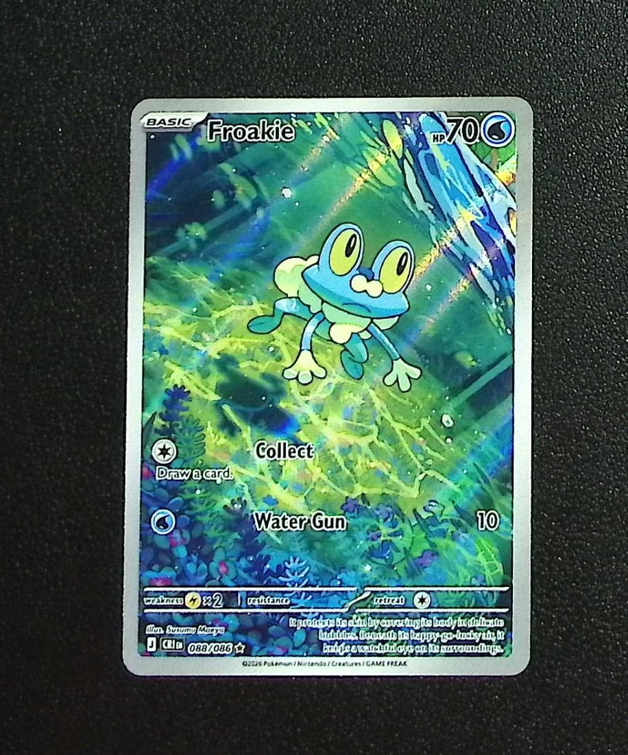 Pokemon Chaos Rising Froakie Illustration Rare #88: Pokemon Trading Card Game Cards, Charizard, Pikachu, Mewtwo, Reverse Holo, Holo Rare, Secret Rare Cards, Full Art Cards, Eevee, Ultra Rare Card, Illustration Rare, Special Illustration Rare SIR