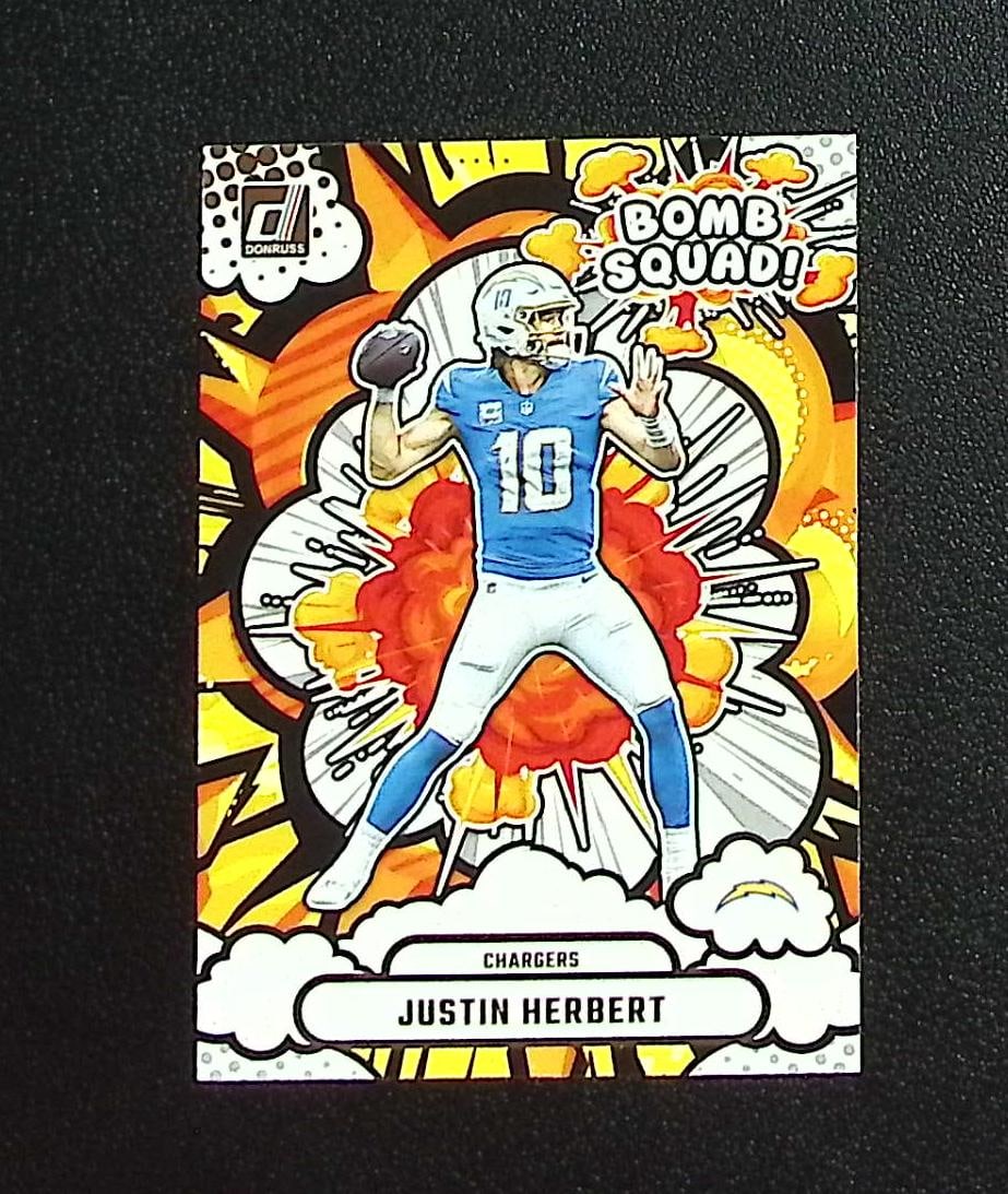 Justin Herbert Bomb Squad 2025 Donruss #BS-JHT Los Angeles Chargers: Panini, Donruss Optic, & Donruss Select, Prizm, Mosaic, Contenders, Zenith, Phoenix, Illusions, Absolute, Rookie NFL Sports Trading Cards, SP, SSP, Cards, Football Cards for Sale Near Me, Superbowl & 