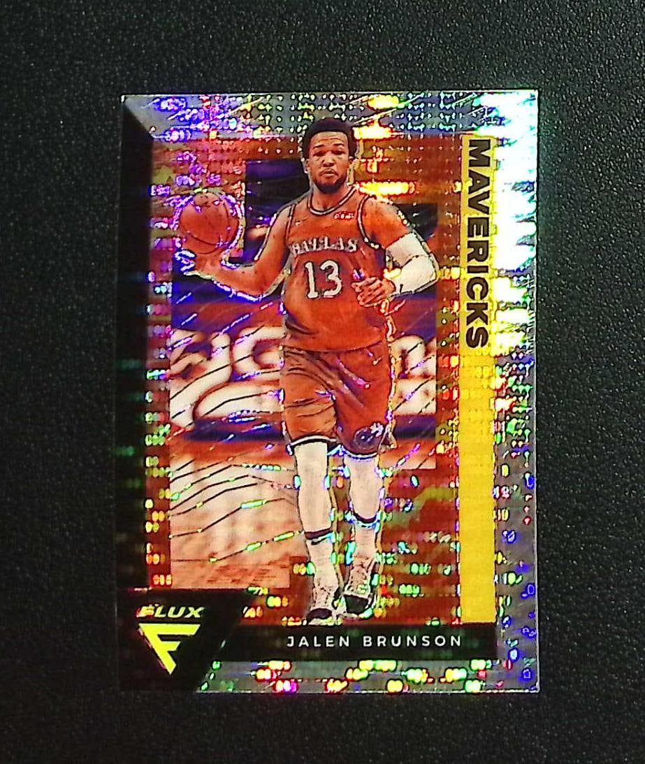 Jalen Brunson Pulsar Prizm 2020-21 Panini Flux #39 Mavericks, Knicks: Panini, Donruss Optic, Donruss Select, Prizm, Mosaic, Contenders, Revolution, Phoenix, NBA Hoops, Rookie NFL Sports Trading Cards, Silver, SP, SSP, Wave Prizms, Numbered Cards, Basketball sports Cards