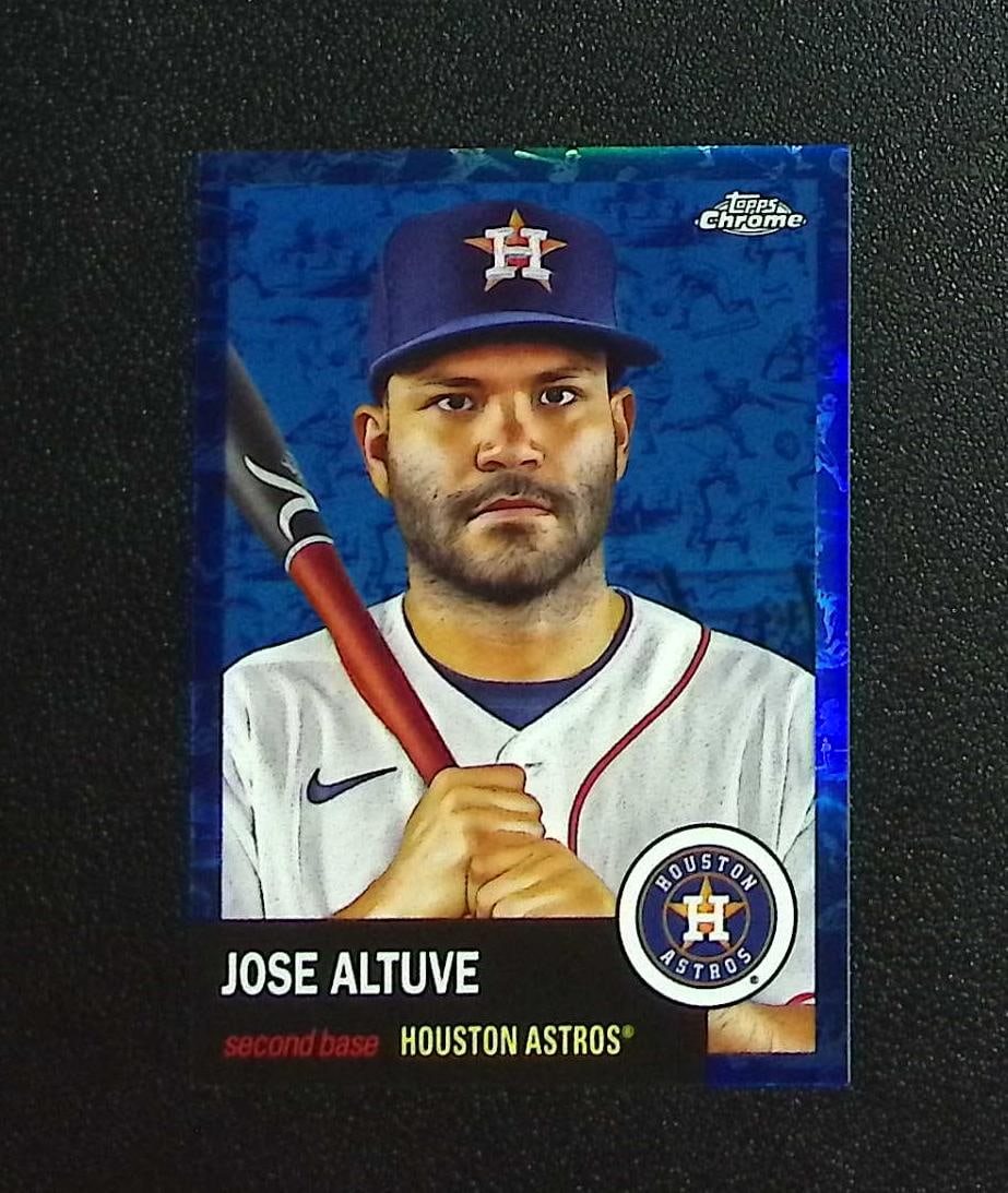 Jose Altuve Platinum Toil White Blue /199 2022 Topps Chrome Platinum #123 Astros: Topps, Bowman, & Fanatics Baseball MLB Trading & Sports Cards, Sports Cards for Sale Near Me, World Series & Hall of Fame Players Memorabilia, Refractors, X-Fractors, Numbered, SP, SSP, Valuable Aucti