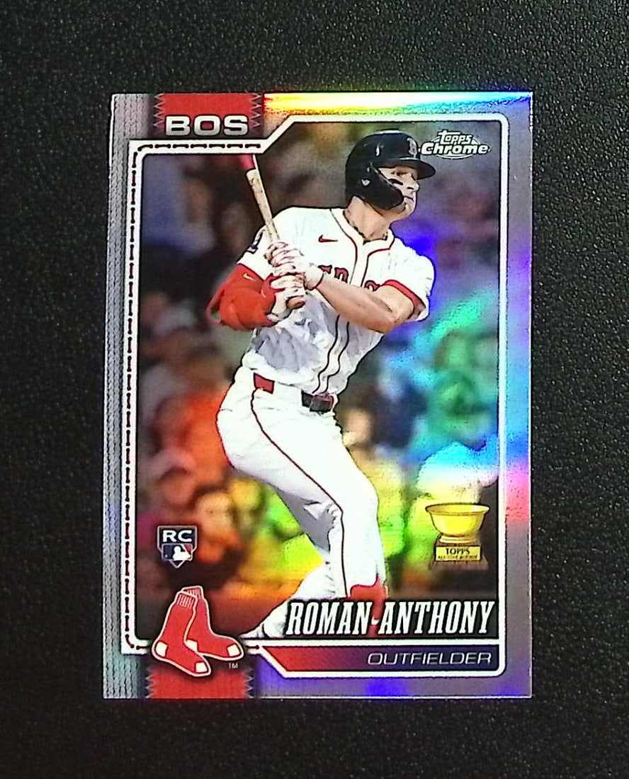 Roman Anthony Rookie Refractor 2026 Topps Chrome #225 Boston Red Sox: Topps, Bowman, & Fanatics Baseball MLB Trading & Sports Cards, Sports Cards for Sale Near Me, World Series & Hall of Fame Players Memorabilia, Refractors, X-Fractors, Numbered, SP, SSP, Valuable Aucti