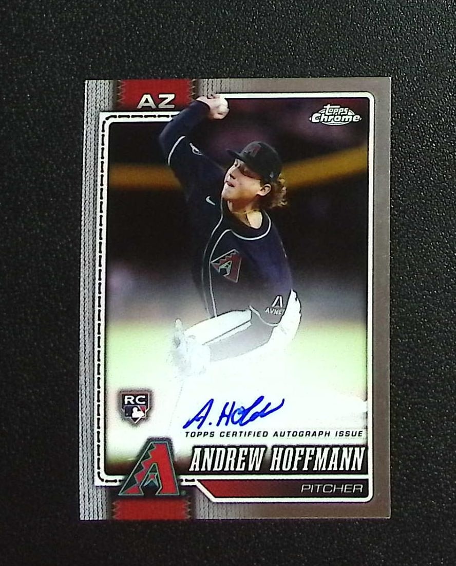 Andrew Hoffman Rookie Auto 2026 Topps Chrome #RA-AH Arizona Diamondbacks: Topps, Bowman, & Fanatics Baseball MLB Trading & Sports Cards, Sports Cards for Sale Near Me, World Series & Hall of Fame Players Memorabilia, Refractors, X-Fractors, Numbered, SP, SSP, Valuable Aucti