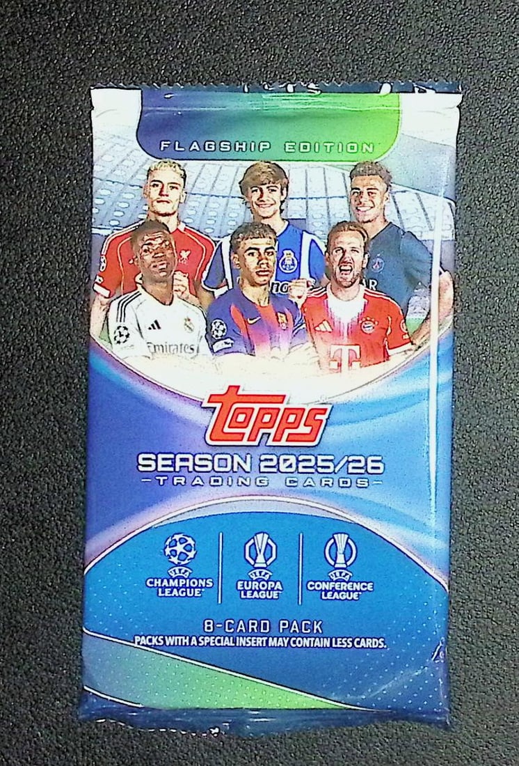 2025-26 Topps UEFA Club Competitions Flagship Soccer Factory Sealed Blaster Box Pack,: Topps Soccer UEFA, Chrome, Refractor, X-Fractor, Soccer Rookie UEFA Sports Trading Cards, Silver, SP, SSP, Wave Prizms, Numbered Cards, Soccer sports Cards for Sale Near Me, UEFA Championship & Hall o