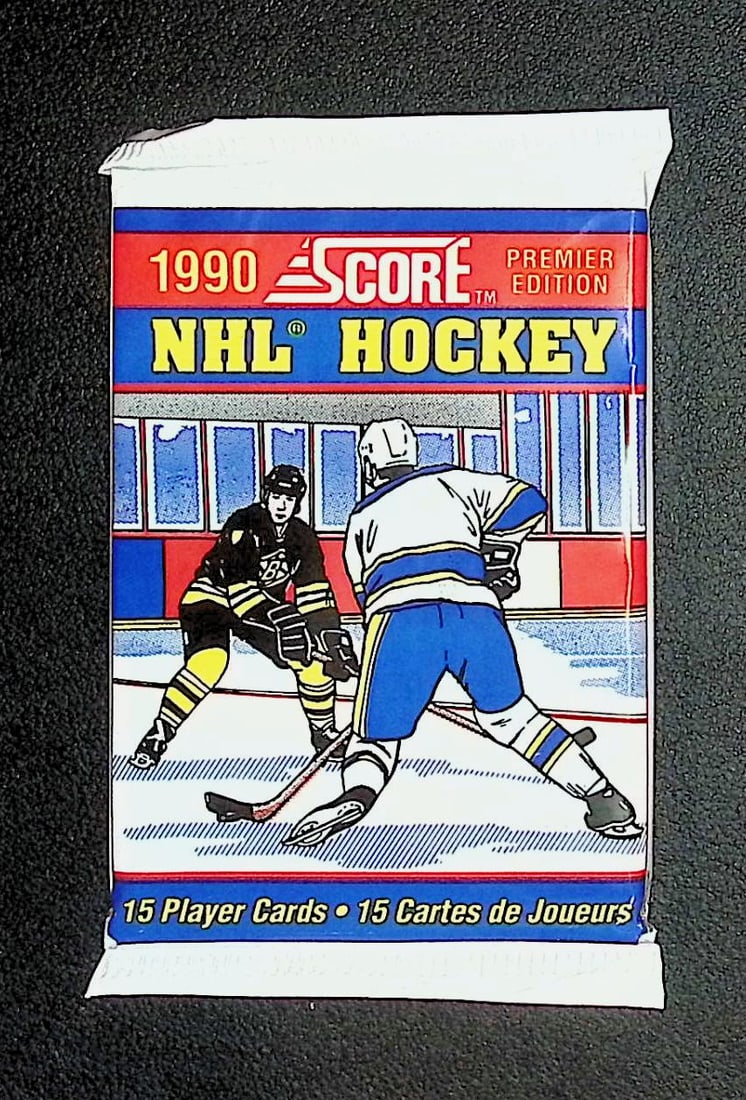 1990 Score Premier Edition Hockey Cards Retail Box Pack Sports Cards Wayne Gretzky: Score Hockey NFL Trading & Sports Cards, Brett Hull, Ray Bourque, Patrick Roy, Mario Lemieux, Wayne Gretzky, Stanley Cup & Hall of Fame Players, Old Sports Cards for Sale Near Me, Vintage Auction Lots