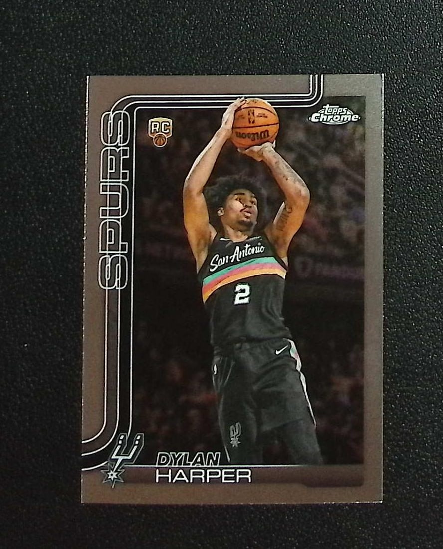 Dylan Harper Rookie Card 2025-26 Topps Chrome Update #152 San Antonio Spurs: Topps & Bowman Basketball NBA Trading & Sports Cards, Sports Cards for Sale Near Me, Chrome, Refractor, SP, SSP, Valuable Auction Memorabilia Lots Sold On Line, NBA Championship & Hall of Fame Player 