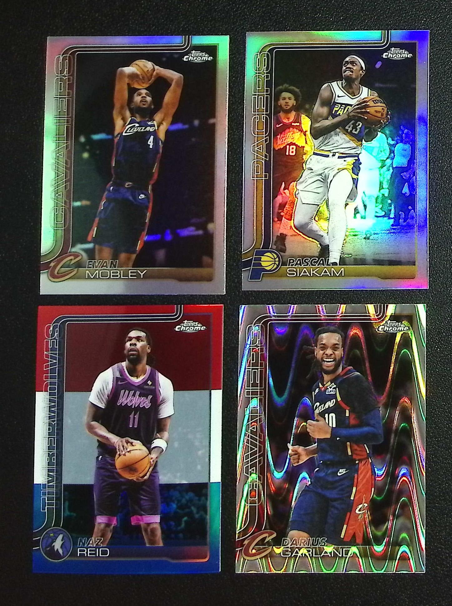 Lot of 4 2025-26 Topps Chrome Update NBA Cards. All Refractors, All Different, See Pics (1 of 2)