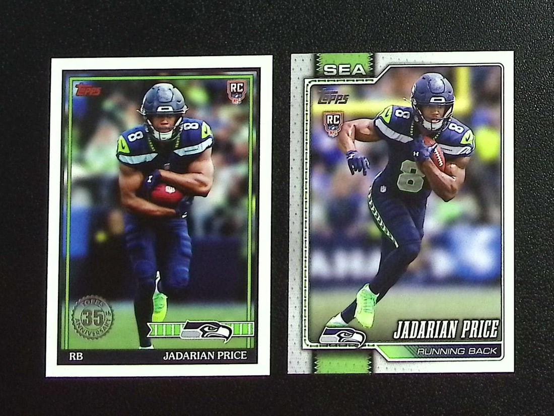Lot of 2 Jadarian Price Rookie Cards 2026 Topps #91TR-10 & #310 Seattle Seahawks: Topps & Bowman Football NFL Trading Sports Cards, Sports Cards for Sale Near Me, Super Bowl & Hall of Fame Player Cards, Resurgence, Composite, SP, SSP, Valuable Auction Memorabilia Lots For Sale On L