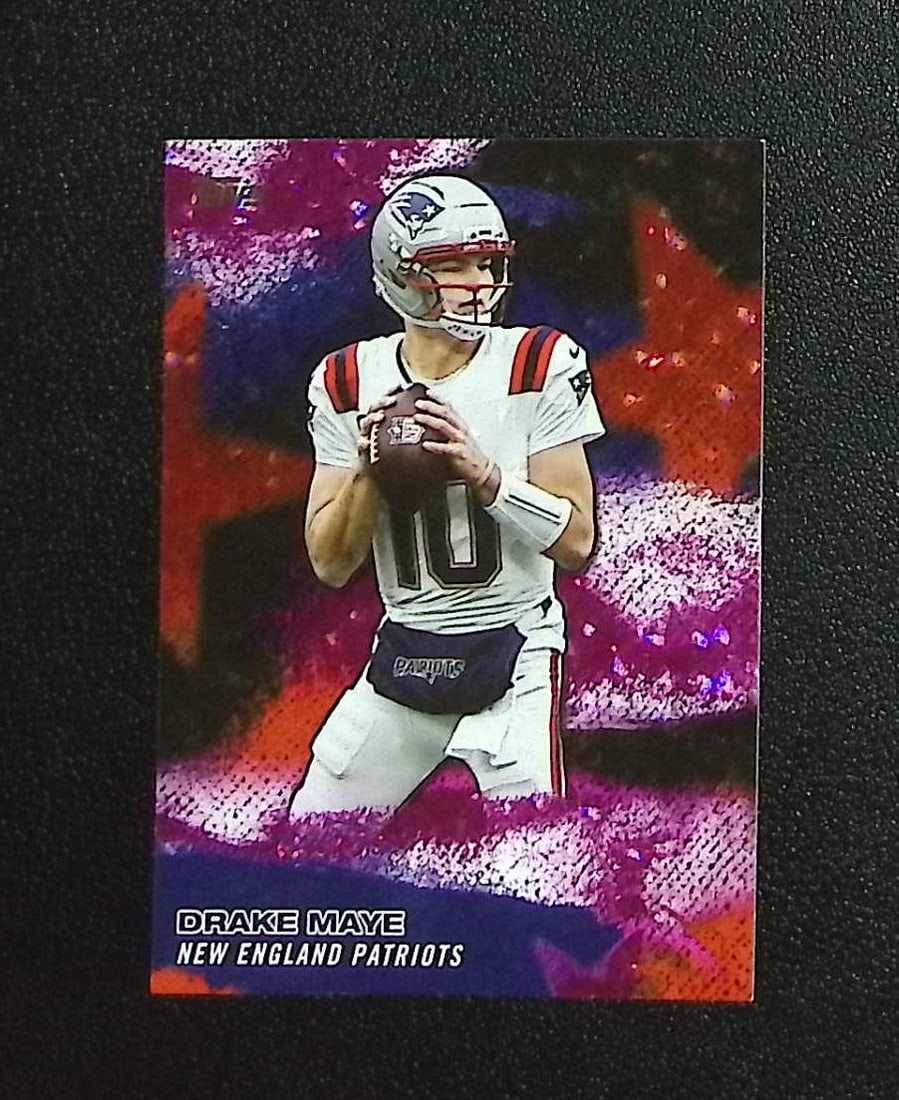 Drake Maye Stars Pink Crackle Foil 2026 Topps #NFLS-27 New England Patriots: Topps & Bowman Football NFL Trading Sports Cards, Sports Cards for Sale Near Me, Super Bowl & Hall of Fame Player Cards, Resurgence, Composite, SP, SSP, Valuable Auction Memorabilia Lots For Sale On L