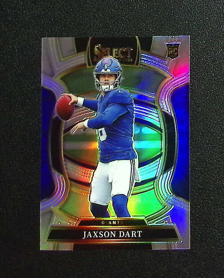 Jaxson Dart Rookie Silver Prizm 2025 Select #93 New York Giants: Panini, Donruss Optic, & Donruss Select, Prizm, Mosaic, Contenders, Zenith, Phoenix, Illusions, Absolute, Rookie NFL Sports Trading Cards, SP, SSP, Cards, Football Cards for Sale Near Me, Superbowl & 