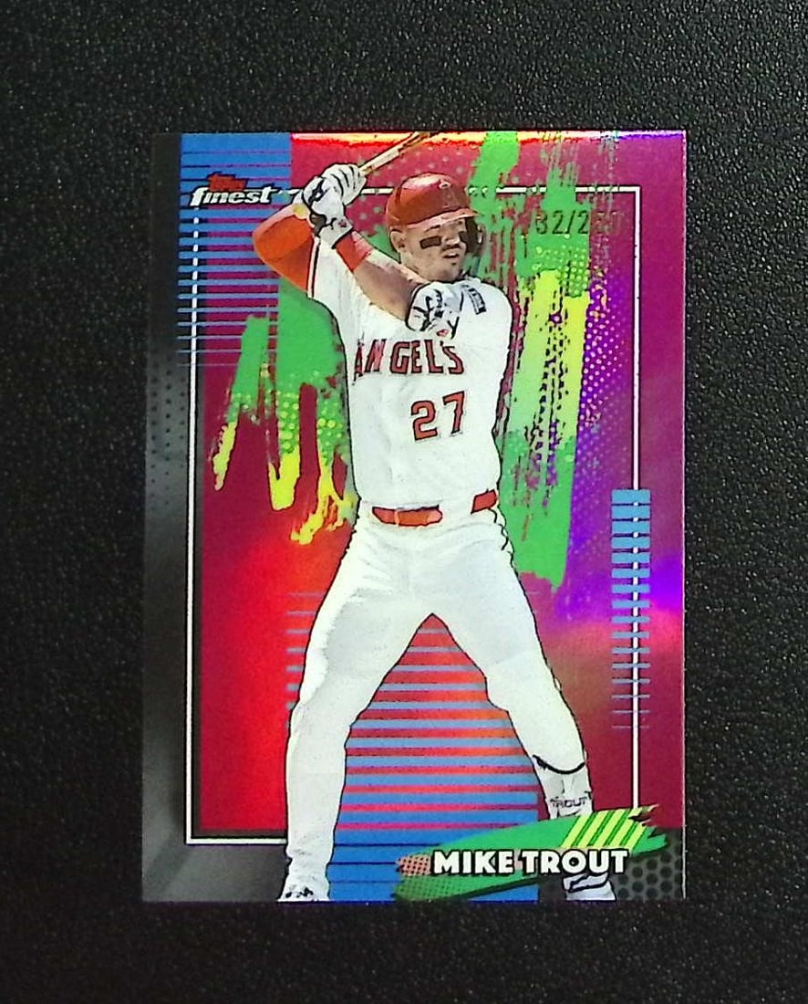 Mike Trout Pink Refractor /250 2026 Topps Finest #58 Los Angeles Angels: Topps, Bowman, & Fanatics Baseball MLB Trading & Sports Cards, Sports Cards for Sale Near Me, World Series & Hall of Fame Players Memorabilia, Refractors, X-Fractors, Numbered, SP, SSP, Valuable Aucti