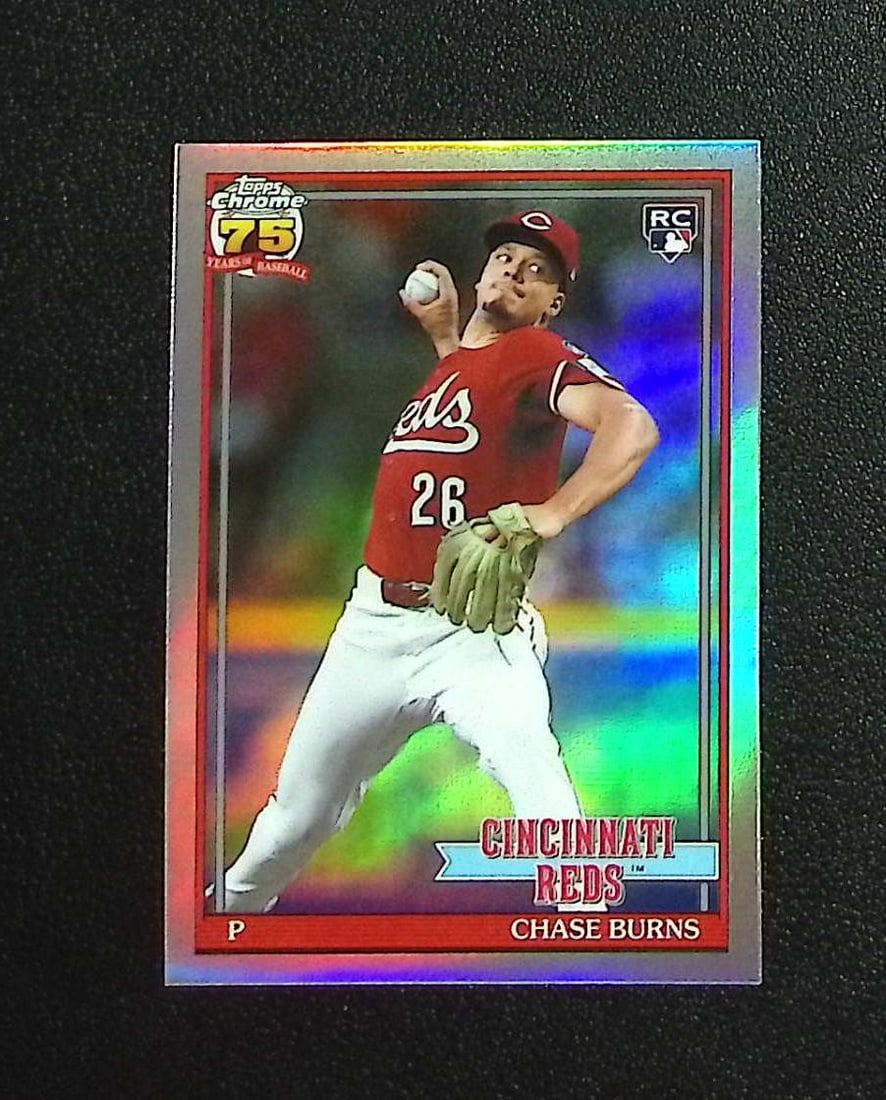 Chase Burns Rookie Card 2026 Topps Chrome #91CB-25 Cincinnati Reds: Topps, Bowman, & Fanatics Baseball MLB Trading & Sports Cards, Sports Cards for Sale Near Me, World Series & Hall of Fame Players Memorabilia, Refractors, X-Fractors, Numbered, SP, SSP, Valuable Aucti