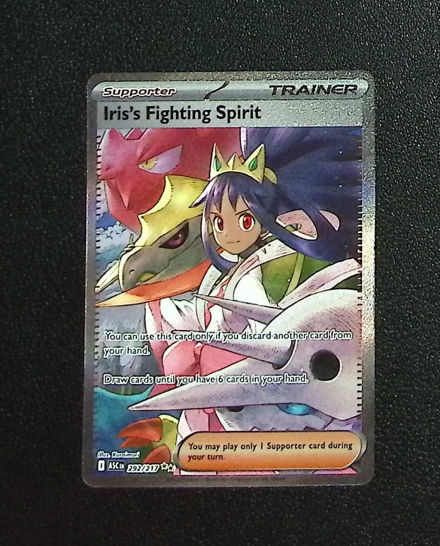 Pokemon Ascended Heroes Iris's Fighting Spirit Special Illustration Rare #292: Pokemon Trading Card Game Cards, Charizard, Pikachu, Mewtwo, Reverse Holo, Holo Rare, Secret Rare Cards, Full Art Cards, Eevee, Ultra Rare Card, Illustration Rare, Special Illustration Rare SIR