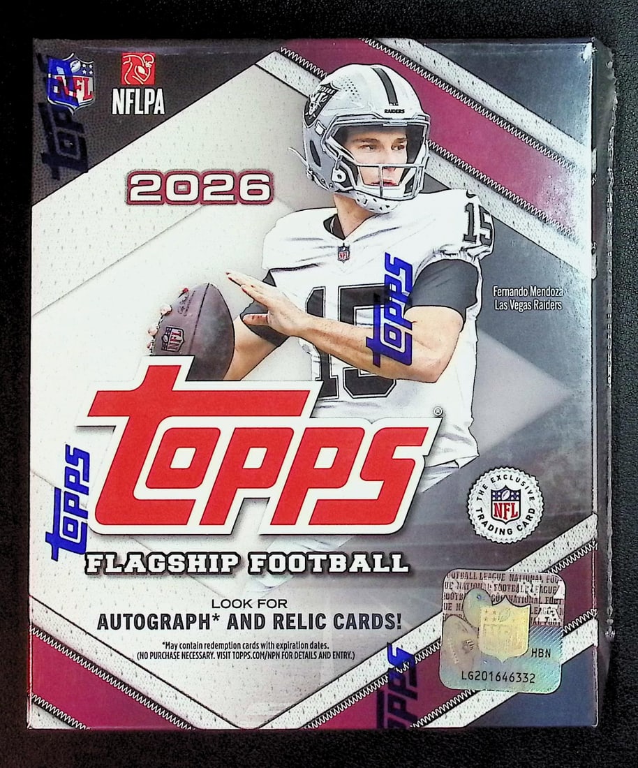 2026 Topps Flagship Football MEGA Box: Topps Football NFL Trading & Sports Cards, Refractors, Prism Refractors, X-Fractors, Sports Cards for Sale Near Me, Super Bowl & Hall of Fame Players, Autographs, SP, SSP, Valuable Auction Memorabilia
