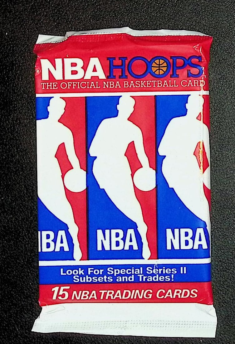 1990 NBA Hoops SERIES 2 Vintage Basketball Cards Retail Box Pack New Factory Sealed: Vintage Valuable Basketeball NBA Trading & Sports Cards Sold On Line, Michael Jordan, Chicago Bulls, David Robinson Rookie Card, Shawn Kemp Rookie Card, Magic Johnson, Larry Bird, Tim Hardaway RC, Old